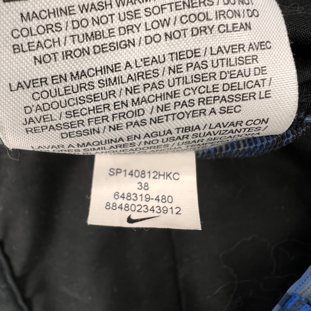 Nike Golf Dri-FIT Plaid Shorts Men 38 Blue Performance Stretch Athletic Preppy - Picture 9 of 10